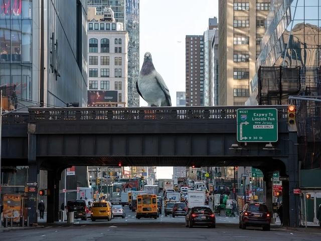 Iván Argote’s Aluminum Pigeon ‘Dinosaur’ for High Line Plinth